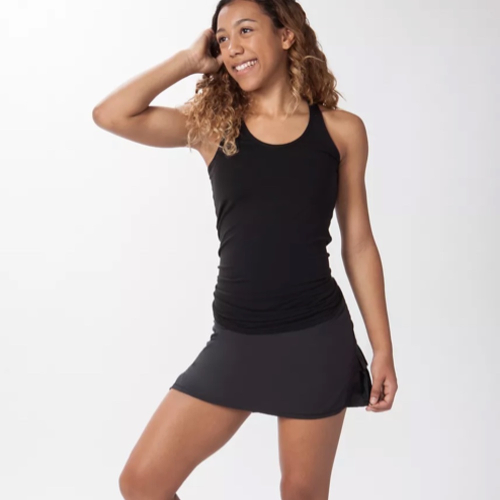 Ivivva Girls Tennis Skirt (lululemon), black, size 12, EUC